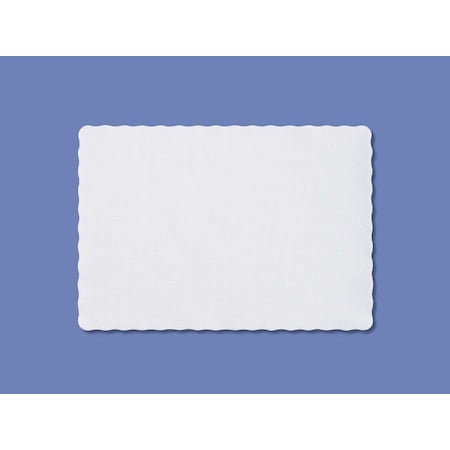 Smith Lee 9.5x13.5 White Embossed Scalloped Edge Paper Placemates, PK1000 PM32052